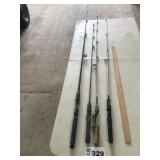 4 FISHING RODS