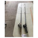 2 RODS AND REELS