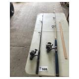 2 OPEN FACED RODS AND REELS
