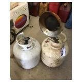 2 20 lb PROPANE TANKS, HEATER