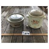 CROCK POT, CROCK BOWL WITH LID