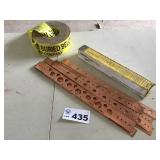 COPPER PLATED BARS, WELDING RODS, CAUTION TAPE