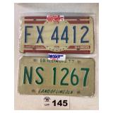 1976 AND 1977 ILLINOIS LICENSE 1976 AND 1977 ILLINOIS LICENSE