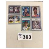 ASSORTMENT OF SIX BASEBALL CARDS ASSORTMENT OF SIX BASEBALL CARDS