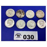 KENNEDY HALVES 1964 (8 COINS)