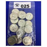 KENNEDY HALVES 1964 (20 COINS)