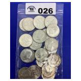 KENNEDY HALVES 1964 (20 COINS)