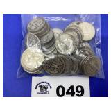 WASHINGTON QUARTERS SILVER (58 COINS)