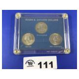 1979 SUSAN B ANTHONY DOLLAR SET P-D-S