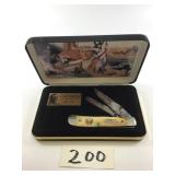 CASE JOHN WAYNE TRAPPER POCKET KNIFE W CASE 25 o