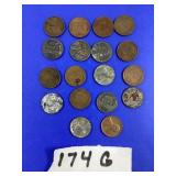 WHEAT PENNIES 18 - 7 STEEL