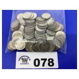 ROOSEVELT DIMES SILVER (100 COINS)