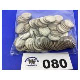 ROOSEVELT DIMES SILVER (100 COINS)