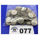 ROOSEVELT DIMES SILVER (100 COINS)