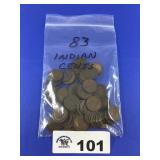 INDIAN PENNIES (83 Coins)
