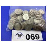ROOSEVELT DIMES SILVER (100 COINS)