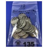 BICENTENNIAL HALVES 1776-1976 (12 coins)
