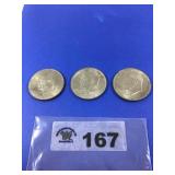 EISENHOWER DOLLARS (3 coins)