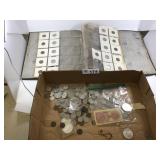 FOREIGN COINS IN BOOK, FLAT
