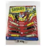 STEELMASTER SAFARI SPORTSMAN KNIVES DISPLAY