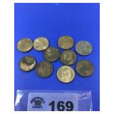PRESIDENTAL DOLLARS (10 coins)