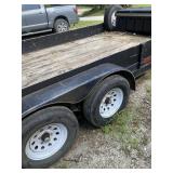 Rocking Chair MFG 7x18 trailer with slide in ramps
