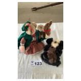 KENSINGTON BEAR, GREEN ISLE TOY DONKEY, FUR PANDA