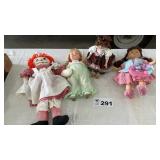MUSICAL DOLL, RAGGEDY ANN, BABY DOLLS