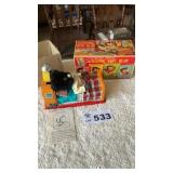 LINMAR SLEEPING BABY BEAR TIN TOY, EXCELLENT