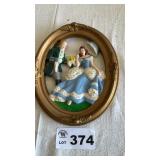 HAND PAINTED OVAL PICTURE