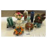 FLORAL, CANDLES, RINGS, HOLDERS