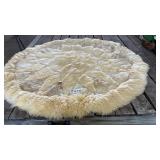 ALPACA HIDE RUG, 66 INCH DIAMETER