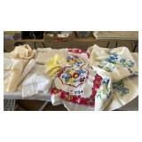 PILLOW SHAM, TABLE RUNNER, PAINTED TABLE CLOTHS,