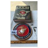 U.S. MARINE BOOK AND PLAQUE