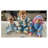 VINTAGE BABY DOLLS W MOVEABLE EYES