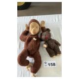 VINTAGE SLEEPY HEAD MONKEY, TEDDY BEAR