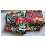 VINTAGE DRAPES 72 inches long 4 panels