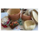 LADIES HAT BOXES, HATS