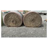 2 ROUND BALES GRASS HAY, 4 FT X 5 FT