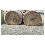 2 ROUND BALES GRASS HAY, 4 FT X 5 FT