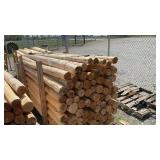 87 WHITE CEDAR 4 IN DIAMETER FENCE POSTS 8 FT LONG