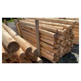 74 WHITE CEDAR 4 IN DIAMETER FENCE POSTS 8 FT LONG