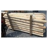 75 WHITE CEDAR 4 IN DIAMETER FENCE POSTS 8 FT LONG
