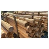75 WHITE CEDAR 4 IN DIAMETER FENCE POSTS 8 FT LONG