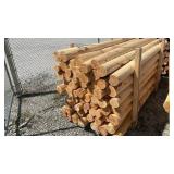 61 WHITE CEDAR 5 IN DIAMETER FENCE POSTS 8 FT LONG