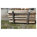 39 WHITE CEDAR 6 IN DIAMETER FENCE POSTS 8 FT LONG