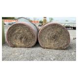 2 ROUND BALES GRASS HAY, 4 FT X 5 FT