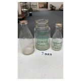 HIGHLAND IL MEMORABILIA MMILK BOTTLES, JAR