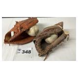 GLOVES AND SOFTBALLS