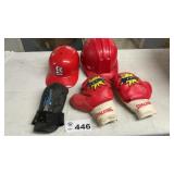 BOXING GLOVES, HELMETS